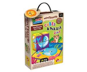 Montessori Legno Cubes And Puzzle