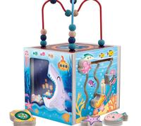 Lisciani Giochi - Montessori Legno Sensory Cube The Ocean, 117819