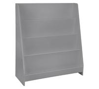 Montessori - Libreria a 4 scomparti per bambini, design stabile, con piedini antiscivolo, 30 x 70 x 88 cm, colore: nero