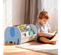 Montessori Libreria per bambini in legno, libreria per cameretta dei bambini, design elefante, mobili per la cameretta dei bambini, libreria portatile per bambini