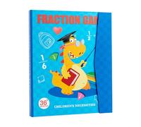 Montessori Magnetic Fraction Dimostrazione Libro di piastrelle di frazione magnetica e cerchi Frazione educativa puzzle matematica Frazione in legno per bambini di 4-5 ° grado