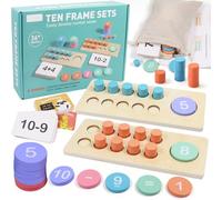Montessori Matematica Giocattoli per l'apprendimento dei numeri, giochi educativi con numero e conteggio delle abilità motorie, gioco d'azzardo, gioco di compleanno per bambini, ragazzi e ragazze 2 3