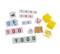 Montessori Matematica Materiali Ten Beads Bar + Bank Gioco Giocattoli Educativi