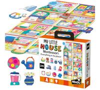 Headu- Montessori My Little House 1041740-Casa delle Bambole-Gioco educativo, consigliato per Bambini dai 2 ai 5 Anni, Colore Assortiti, IT20836