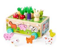 Montessori Toys Natrual Wooden Farm Animals Fun e Educational Farm Animal Toys Regali per Il Compleanno dei Bambini