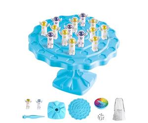 Montessorii Balancing Astronauts - Creative Space Figure Balance Set, Sturdy Build Lightweight Structure Stable Base, Educational Counting Coordination Brain Exercise Toy | Ideal For Kids Family Table