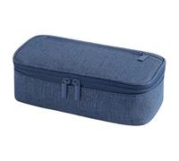 Montesy Astuccio per matite in tinta unita Astuccio per penne di grande capacità Astuccio semplice per scuola Forniture per ufficio per studenti, blu navy, as the pic show