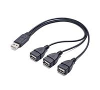 Montesy Cavo splitter USB da 1 a 3 maschio a triplo adattatore femmina per PC, laptop, dischi auto e altri dispositivi