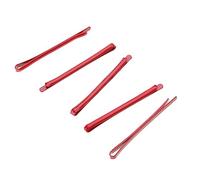 Montesy Fermagli per capelli in metallo rosso, fermagli per capelli, forcine per cosplay, decorazioni per coda di cavallo, confezione da 5, rosso, 6,1 x 0,4 cm, clip per capelli unisex da donna