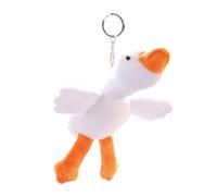 Montesy Portachiavi in peluche a forma di anatra, morbido e confortevole, ciondolo per zaini, per Natale e compleanni