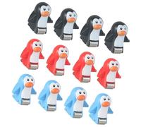Montesy Scala elettrica Accessori Giocattolo Pinguini Figura Bambola Facile Montaggio Bambini Track Game Part Figure Set di 12 Accessori per Pista Elettrica