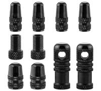 Montesy Set di tappi per steli in lega di alluminio con tenuta forte tappi per pneumatici tubeless resistenti all'usura pompe adattatore parte ciclismo