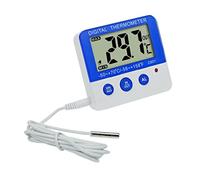 Montesy Termometro digitale per frigorifero con sonda, termometro di allarme ad alta precisione, display LCD