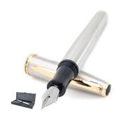 Penna Stilografica Aldo Domani Monteverde - Punta Media - Fusto Argento - J05967