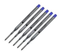 Monteverde - Confezione da 5 ricariche a sfera stile "K" per adattarsi a penne a sfera Sheaffer, inchiostro gel, punta fine, rotolo morbido, S42, (confezione sfusa) (blu)