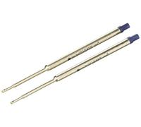 Monteverde - Confezione di 2 ricariche per penne a sfera Waterman a tratto medio, colore: Blu/Nero