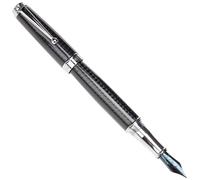 Monteverde Penna stilografica Invincia Deluxe cromata, pennino extra fine, squisita penna di lusso per uomini e donne, perfetta per ufficio, lavoro, scuola, regali, diario, autografi