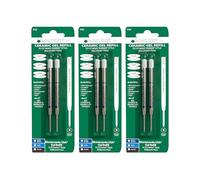 Monteverde recharges Capless Ceramic Gel pour stylos à bille Parker, large Bleu/noir (P443BB)