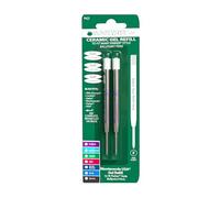 Monteverde - Refill gel a punta fine, senza tappo, per penne a sfera Parker, confezione da 2, colore viola