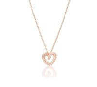 Monteverdi 1VNAMONJ-NL-0123 - Collana da donna con ciondolo a forma di cuore, in argento sterling 925 rodiato, 45 cm, Eine Grösse, Argento sterling, Nessuna pietra preziosa