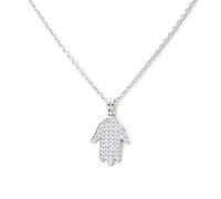 MONTEVERDI 2VNAMONJ-NL-0024 - Collana da donna con ciondolo a mano, in argento sterling 925 rodiato, 45 cm, Eine Grösse, Argento sterling, Nessuna pietra preziosa