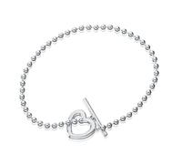 Monteverdi MONJ-BR0119 - Bracciale da donna, con chiusura a moschettone, in argento sterling 925 rodiato, 18,5 cm, Eine Grösse, Argento sterling, Nessuna pietra preziosa