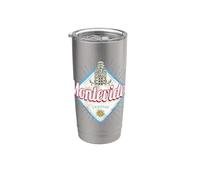 Montevideo Città Uruguay Retro Palacio Salvo Souvenir Bicchiere termico in acciaio inox doppia parete