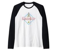 Montevideo Città Uruguay Retro Palacio Salvo Souvenir Maglia con Maniche Raglan