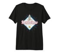 Montevideo Città Uruguay Retro Palacio Salvo Souvenir Maglietta Premium