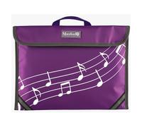 Montford Borsa per spartiti musicali standard, colore viola, ideale per lezioni scolastiche e musicali, con strisce di sicurezza riflettenti, patta di sicurezza e maniglia.