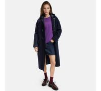 Montgomery lungo con cappuccio, pieno inverno Blu M Tinta unita