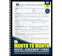 Month to Month Rental Agreement Forms Book: 50 Forms, Lease Templates for Landlords & Tenants | Property Management Documents, Rental Contracts, Legal Housing Forms & Real Estate Paperwork Organizer