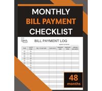 Monthly Bill Organizer & Budget Planner: Track Bills, Expenses, Debt & Income | 4-Year Household Financial Tracker with Checklists