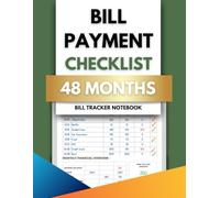 Monthly Bill Payment Checklist: Budget planner notebook, Expense and savings tracker, Money organizer notebook