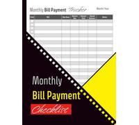 Monthly Bill Payment Checklist Notebook, 8.5" x 11", Bill Payment Tracker: Track and Organize Monthly Bills with Ease