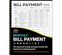 Monthly Bill Payment Checklist: Simple Budget Planner and Expense Tracker for Organizing Bills, Due Dates & Monthly Finances