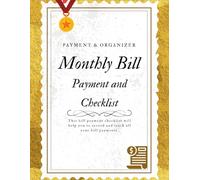 Monthly Bill Payment Checklist: Simple Home Budget Spreadsheet For Busy Family, Bill Checklist Planner, Money Dept Tracker, Monthly/ Yearly/ One ... Large 8.5 x 11 Budgeting Record Book