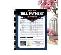 Monthly Bill Tracker, Finance Planner Journal, 8,5 x 11 Inches Spiral Binding with Thick Paper, Personal Budgeting Notebook, Ledger Layout with Clear Sections, Gestione Tool for Home Finance