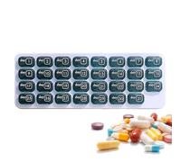 Monthly Pill Organizer Set - 31 Day Portable Medicine Storage System, Daily Medication Container Kit, Travel Home Office Gym Use, Seniors Adults Caregivers Routine Health Management Box