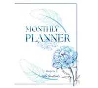 Monthly Planner | 4 Month Only | Large 8.5 x 11 Monthly Planning for Scheduling, Goals & Organization | Floral & Feather Monthly Planner: | 130-Pages ... Journal with Goals, Budget & Notes Sections
