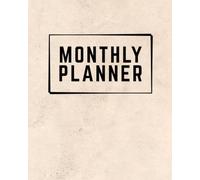 Monthly Planner: Desk Calendar with Minimalist Layout, Undated for Easy Goal Setting & Tracking, Productivity & Scheduling with Tan Paper Cover Design