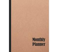 Monthly Planner: Undated Big blank Monthly Planner for 36 months, size 8.5 x 11 ", craft paper style cover : Monthly At A Glance Organizer, Project Management, Goals And Schedule plans