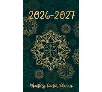 Monthly Pocket Planner 2026-2027: 24-Month Organizer for Two Years from January 2026 to December 2027 with Small Size Including Federal Holidays and ... Gold and Green Mandala Cover for Purse