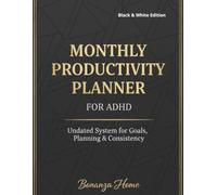Monthly Productivity Planner for ADHD: Undated Monthly System for Goal Setting, Planning Consistency & Focus