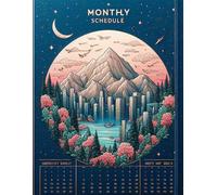 Monthly schedule book : 100 Pages to Plan Your Best Month Ever: Achieve Your Goals with Our Monthly Planner