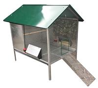 Montidistribuzione Pollaio P135 Plus per ca. 15 Galline Ovaiole, Convertibile. Rete e Lamiera zincate. Ingombro Totale cm 185 x 120 x H 150. Solo Ricovero cm 135 x 100 x H 110