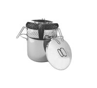 Montini Guerino S.N.C. Spaghettiera con 3 cestelli multiuso con coperchio bombato, induzione, 11 lt Spaghettiera con 3 cestelli multiuso con coperchio bombato, induzione, 11 lt