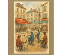 Montmartre Paris Composition Notebook | 120 Pages College Ruled, 7.5” x 9.25” | Matte French Art Journal for Sketching, Writing, Travel Notes & Gifts for Paris Lovers