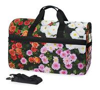 MONTOJ Borsone da viaggio in tela oversize con margherite colorate carino borsa da viaggio per il fine settimana durante la notte, Multi, Taglia unica