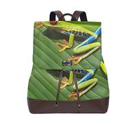 MONTOJ Colorful Quick Tree Frog borsa da viaggio in pelle Campus Zaino